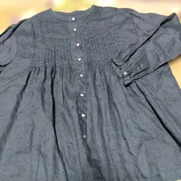 새상품! 08Mab 린넨 100% 그레이 긴팔 셔츠