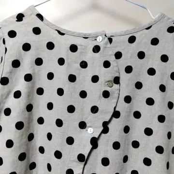 새상품!BEZIERS 린넨 100% 도트 긴팔 튜닉 원피스 일본제