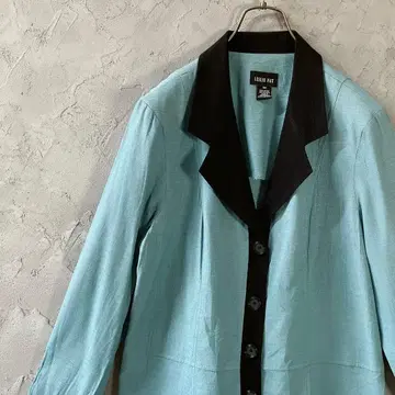 LESLIE FAY 테일러드 자켓 바이컬러 풀 버튼 LO18