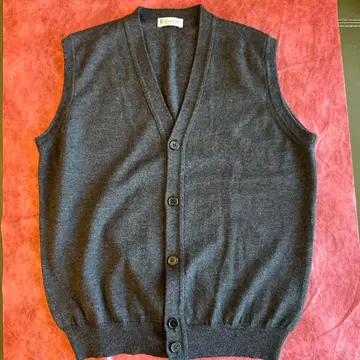 이탈리아제 남성용 베스트 차콜 그레이 프론트 오픈 M