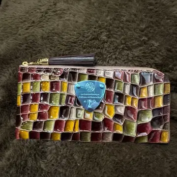 ATAO 타일 무늬 장지갑 멀티 컬러