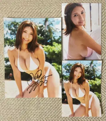 미타 유키 친필 사인 사진 2L 사이즈 L 사이즈 사진 2매 포함