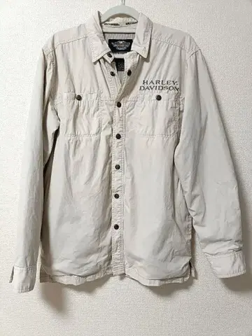 HARLEY-DAVIDSON 버튼업 셔츠 베이지