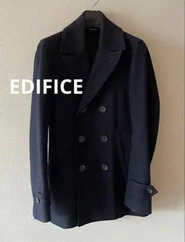 EDIFICE 피 코트 멜톤 코트 네이비 46