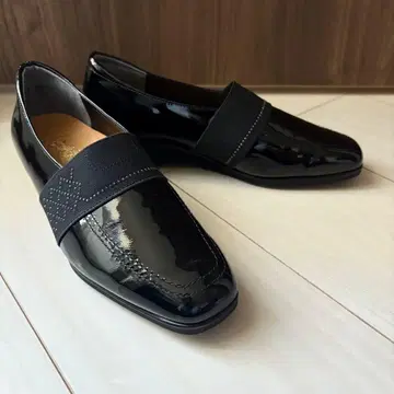 긴자 요시노야 블랙 로퍼 밴딩 포함 23cm