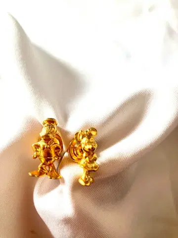 디즈니 핀 배지 도널드 덕 & 미니 2개 [ 레트로 ] 레어