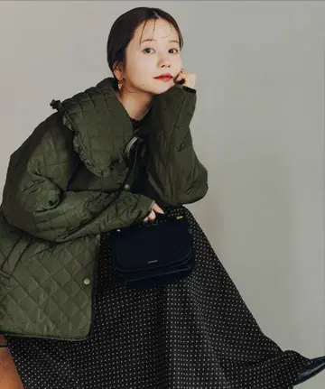 titivate 카라 부착 퀼팅 자켓