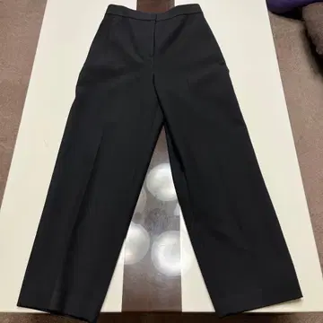 ICB 블랙 와이드 팬츠 센터 프레스