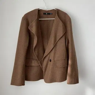 [ 시착만 한 미사용품 ] +J 노카라 자켓 M 사이즈 브라운