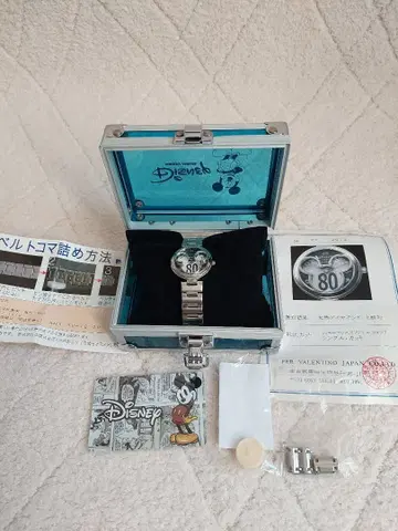 미사용품 미키 탄생 80주년 기념 디즈니 워치 (다이아몬드 포함) 풀세트