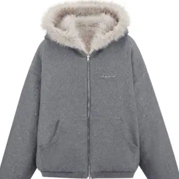 andwang Kirakira 2way fur zip up