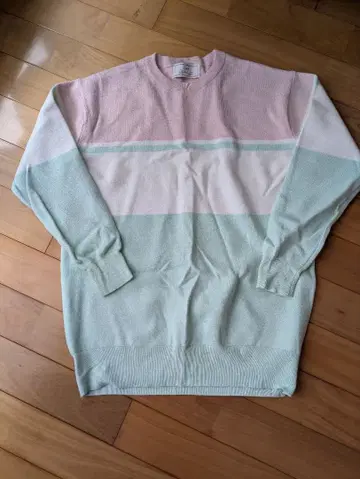 Rady 니트 핑크 x 화이트 x 그린 M