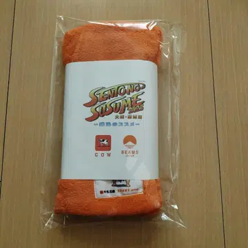 극세사 타월 오렌지 COW 디자인