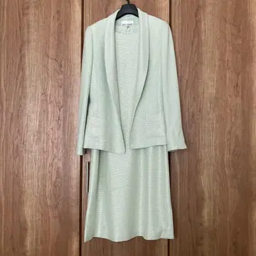 미스아시 다 트위드 원피스 수트/라이트 그린 자켓 7호 고급