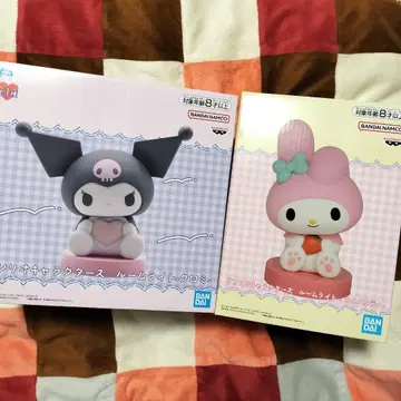 산리오 2체 세트 쿠로미 마이멜로디 룸 라이트