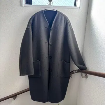 르그라지크 리버서블 울 코트 블랙 그레이 LE GLAZIK