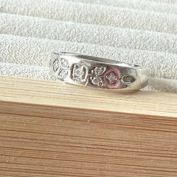 agate SILVER Pt200 다이아몬드 반지 사이즈 11 0.08