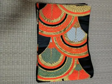 화려한 잎 무늬 후쿠로 오비