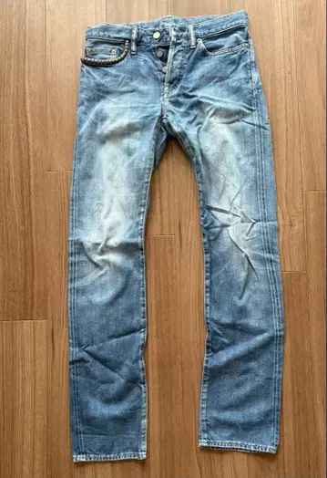 스트레이트 데님 블루 y2k 헤이세이 남성용