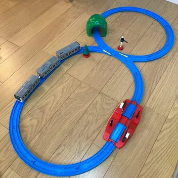 프라레일 레일 세트 B 와 터널 & 차량 덤 포함