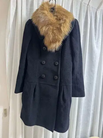 Apuweiser-riche 퍼 달린 코트 사이즈 1