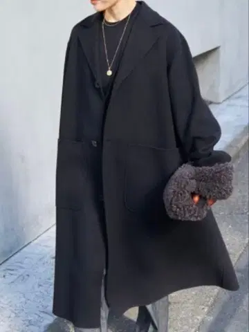 IENA BLACK [ 2024AW ] 텐트 라인 코트 슈퍼160s