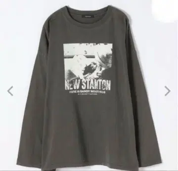 새상품 JEANASIS T셔츠 모듬 그래픽 롱T 지나시스 그레이