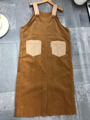 브라운 슬리브리스 오버롤