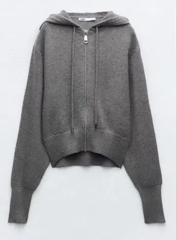 ZARA 지퍼 후드티 니트 후디