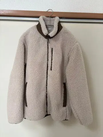 [새상품급] UNIQLO 유니클로 방풍 아우터 플리스 자켓 M 베이지