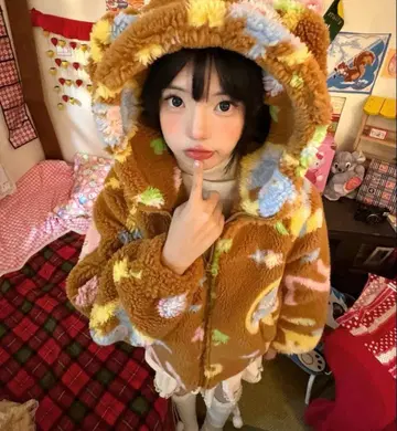 tntntutu 텐츠 2024AW 보아 플리스 블루종 L