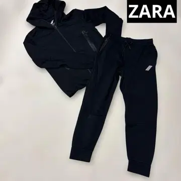 ZARA 블랙 후드 부착 자켓과 팬츠 셋업 사이즈 M