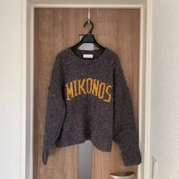 베이직 스톡 MIX 부클레 로고 니트