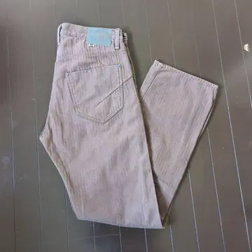 BOBSON 브라운 스트레이트 데님 34