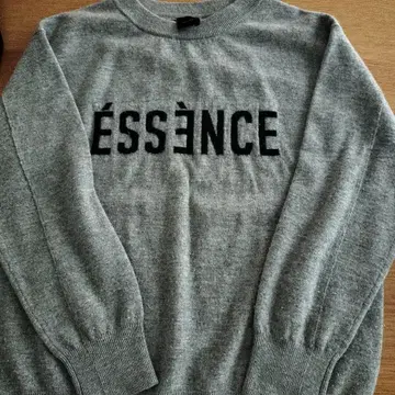 ESSENCE 그레이 니트 스웨터 벌룬 실루엣
