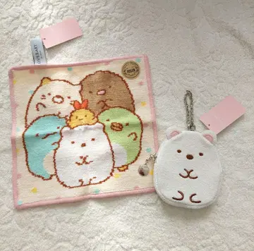 오늘 세일! 페이러 스미코구라시 손수건&파우치 2세트