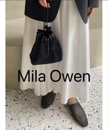 새상품급 Mila Owen 메쉬 드로스트 복조리 백 블랙