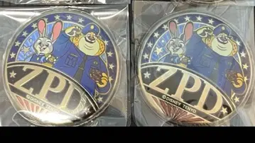 주토피아 금색 배지 캔뱃지 주디 크로우하우저