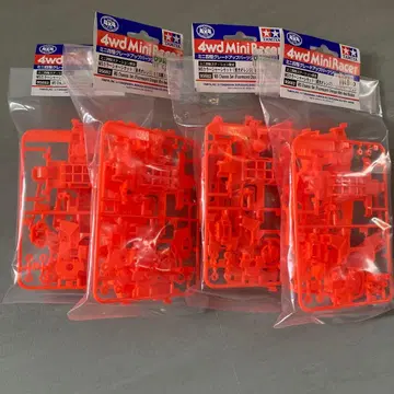 타미야 미니 사륜구동 MS 컬러 섀시 세트 형광 오렌지 4세트