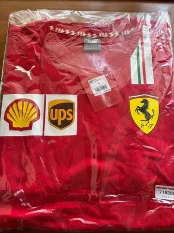 F1 페라리 로고 T셔츠 XL 레드
