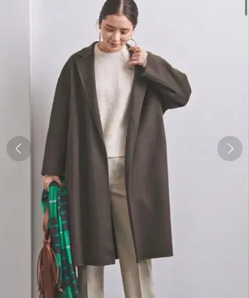 UNITED ARROWS 리버 테일러드 코트 다크 브라운 S