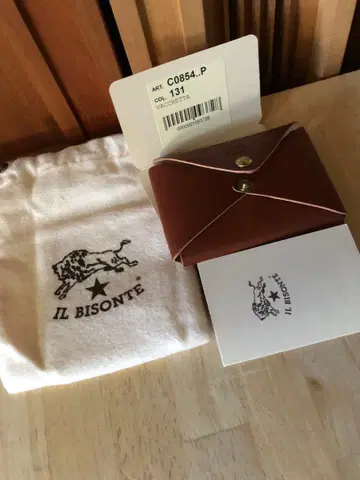 미사용! 일비손테 명함지갑 카드 케이스 코인 케이스 IL BISONTE