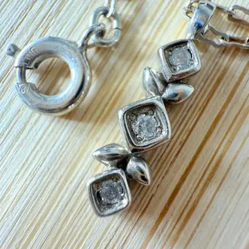 agete SILVER pt200 다이아몬드 0.04ct 목걸이