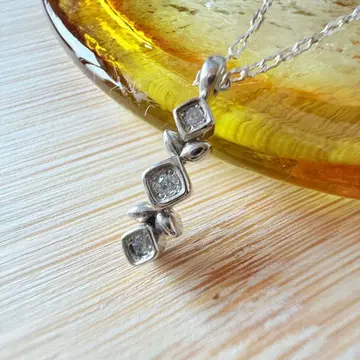 agete SILVER pt200 다이아몬드 0.04ct 목걸이