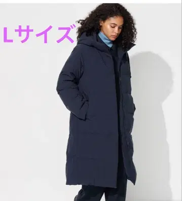 유니클로 심리스 다운 롱 코트