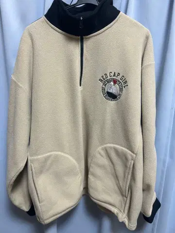 RED CAP GIRL 플리스 자켓 베이지