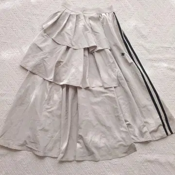 jouetie 쥬에티 아지메 라인 프릴 플레어 스커트 아이보리 M