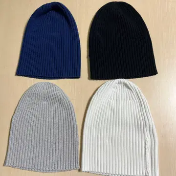 UNIQLO 유니클로 코튼 리브 비니 니트 캡 코튼 4가지 색상 모자