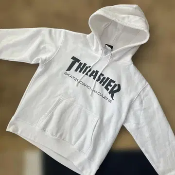 THRASHER 화이트 후드티 M