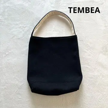 새상품급 TEMBEA 토트 원숄더 울 펠트 블랙 일본제
